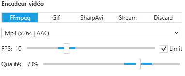 Choix du type d'encodage de la vidéo