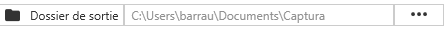 Chemin du dossier où votre enregistrement sera stocké sur l'ordinateur.